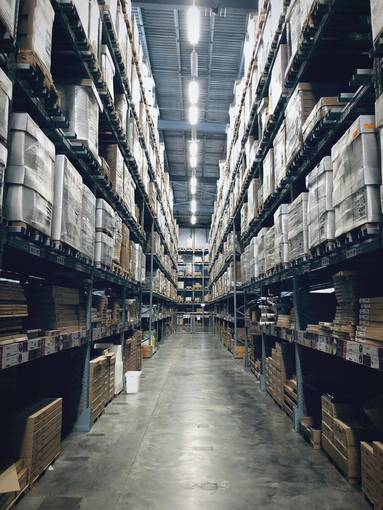 High-bay racking suited to controlled pharma storage